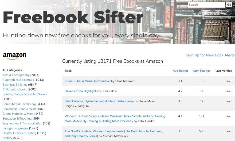 freebook sifter website