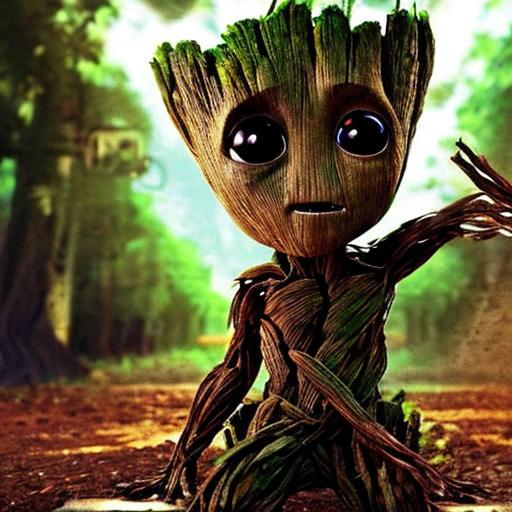 baby Groot is waiting for rescue