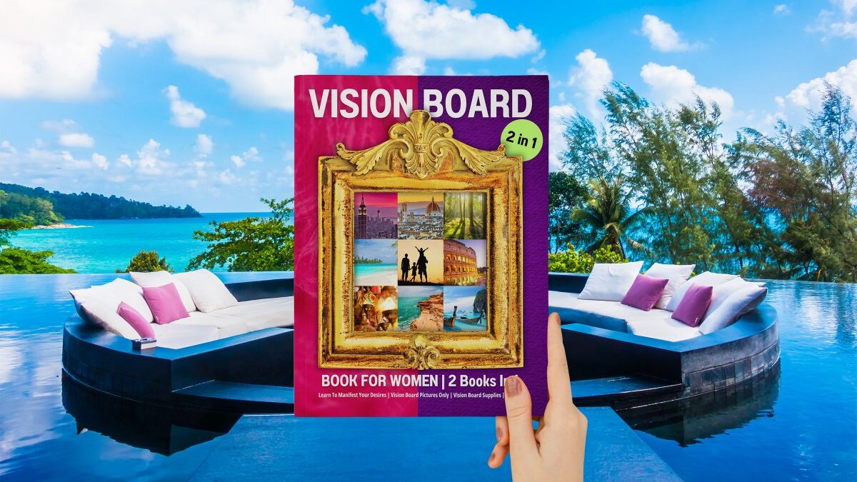 Vision Board Book For Women | 2 Books In 1 | Vision Board Pictures Only: Learn To Manifest Your Desires | Vision Board Supplies Quotes (Vision Board Supplies 2024 for Women With My Zen Power)