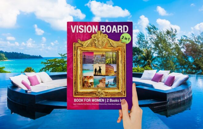 Vision Board Book For Women | 2 Books In 1 | Vision Board Pictures Only: Learn To Manifest Your Desires | Vision Board Supplies Quotes (Vision Board Supplies 2024 for Women With My Zen Power)